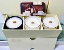 Load image into Gallery viewer, LINEN BOX TRIO OF CANDLES
